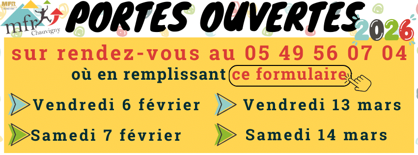 prise RDV pour portes ouvertes : - Vendredi 6 février de 16h à 18h ; - Samedi 7 février de 9h à 17h ; - Vendredi 13 mars de 16h à 18h ; - Samedi 14 mars de 9h à 17h.